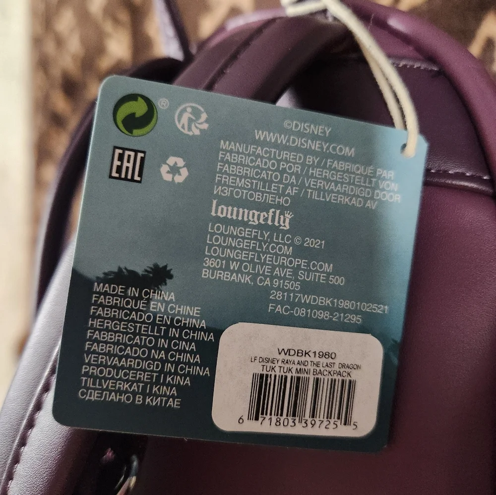 Loungefly Purple Backpack-Tuktuk